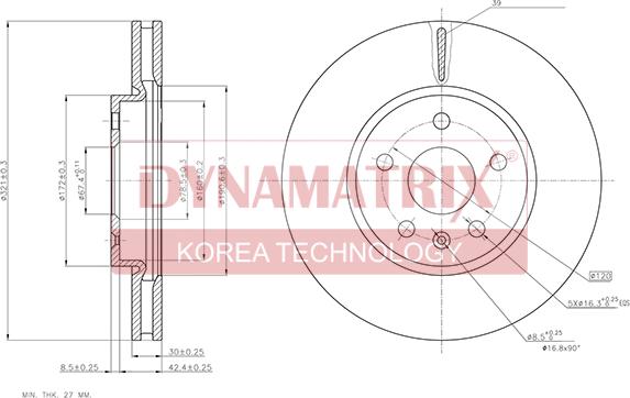 Dynamatrix DBD1722C - Спирачен диск vvparts.bg