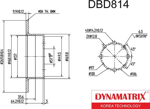 Dynamatrix DBD814 - Спирачен диск vvparts.bg