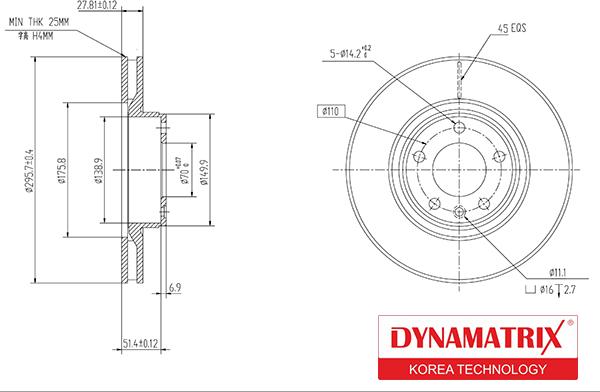 Dynamatrix DBD330 - Спирачен диск vvparts.bg