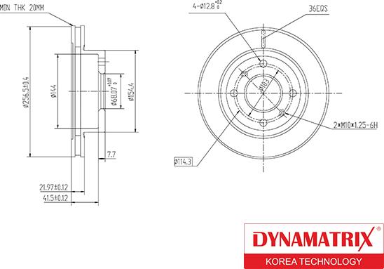 Dynamatrix DBD260 - Спирачен диск vvparts.bg