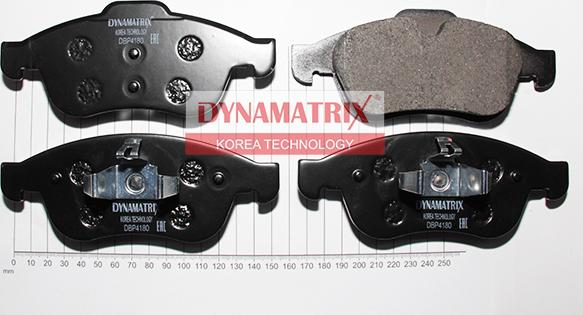 Dynamatrix DBP4180 - Комплект спирачно феродо, дискови спирачки vvparts.bg