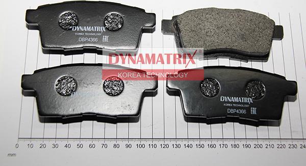 Dynamatrix DBP4366 - Комплект спирачно феродо, дискови спирачки vvparts.bg