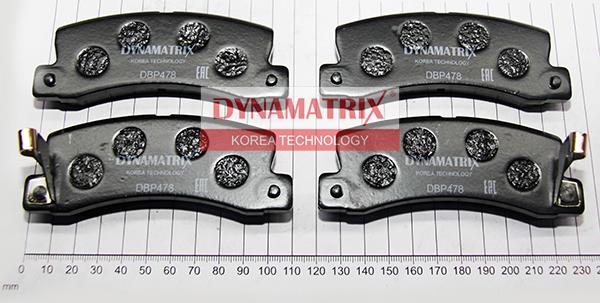 Dynamatrix DBP478 - Комплект спирачно феродо, дискови спирачки vvparts.bg