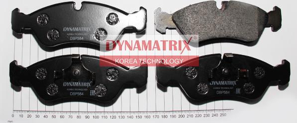 Dynamatrix DBP584 - Комплект спирачно феродо, дискови спирачки vvparts.bg