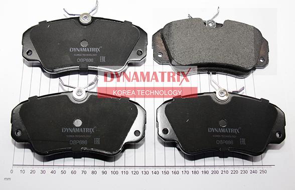 Dynamatrix DBP686 - Комплект спирачно феродо, дискови спирачки vvparts.bg