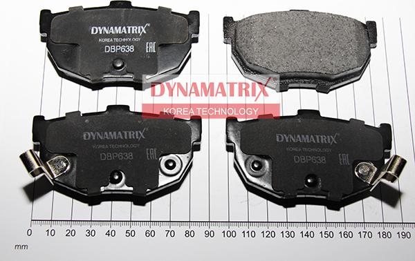 Dynamatrix DBP638 - Комплект спирачно феродо, дискови спирачки vvparts.bg