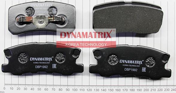 Dynamatrix DBP1992 - Комплект спирачно феродо, дискови спирачки vvparts.bg