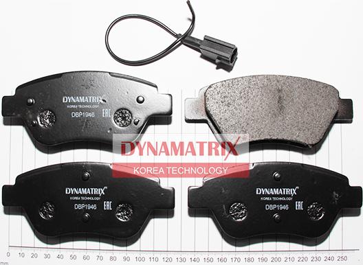 Dynamatrix DBP1946 - Комплект спирачно феродо, дискови спирачки vvparts.bg