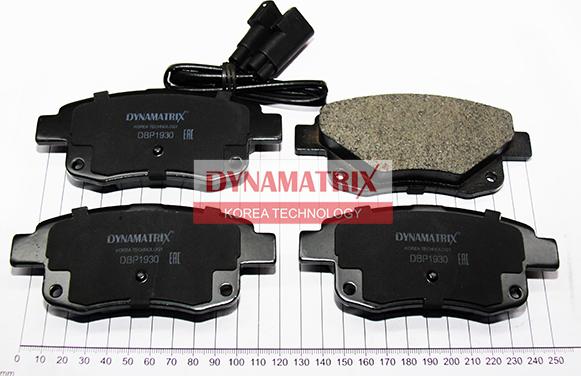 Dynamatrix DBP1930 - Комплект спирачно феродо, дискови спирачки vvparts.bg