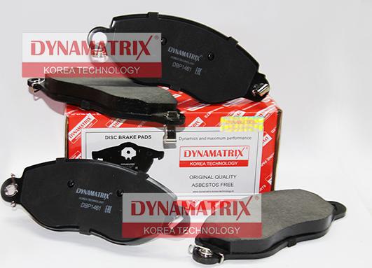 Dynamatrix DBP1461 - Комплект спирачно феродо, дискови спирачки vvparts.bg