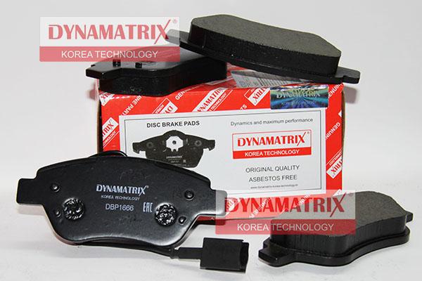 Dynamatrix DBP1666 - Комплект спирачно феродо, дискови спирачки vvparts.bg