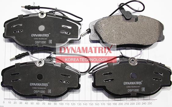 Dynamatrix DBP1000 - Комплект спирачно феродо, дискови спирачки vvparts.bg