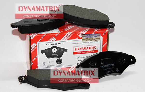 Dynamatrix DBP1135 - Комплект спирачно феродо, дискови спирачки vvparts.bg