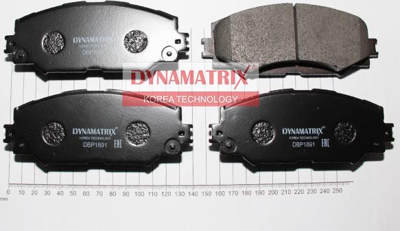 Dynamatrix DBP1891 - Комплект спирачно феродо, дискови спирачки vvparts.bg