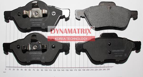 Dynamatrix DBP1866 - Комплект спирачно феродо, дискови спирачки vvparts.bg