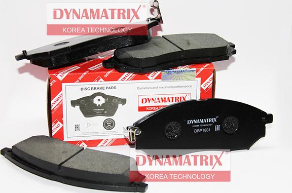 Dynamatrix DBP1881 - Комплект спирачно феродо, дискови спирачки vvparts.bg