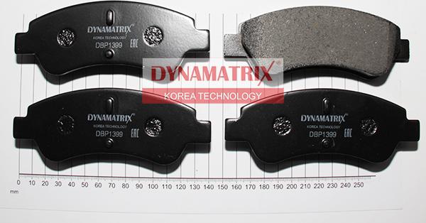 Dynamatrix DBP1399 - Комплект спирачно феродо, дискови спирачки vvparts.bg