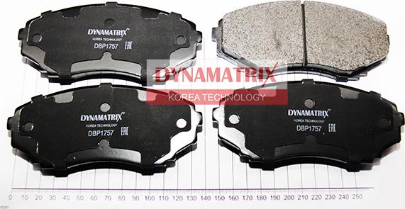 Dynamatrix DBP1757 - Комплект спирачно феродо, дискови спирачки vvparts.bg