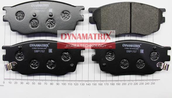 Dynamatrix DBP1707 - Комплект спирачно феродо, дискови спирачки vvparts.bg