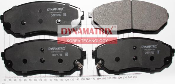 Dynamatrix DBP1735 - Комплект спирачно феродо, дискови спирачки vvparts.bg