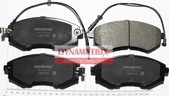 Dynamatrix DBP1737 - Комплект спирачно феродо, дискови спирачки vvparts.bg