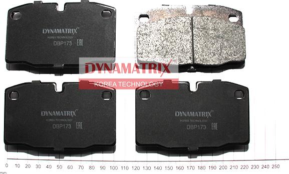 Dynamatrix DBP173 - Комплект спирачно феродо, дискови спирачки vvparts.bg