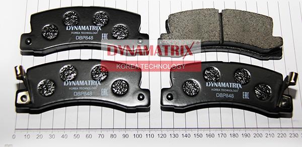 Dynamatrix DBP848 - Комплект спирачно феродо, дискови спирачки vvparts.bg