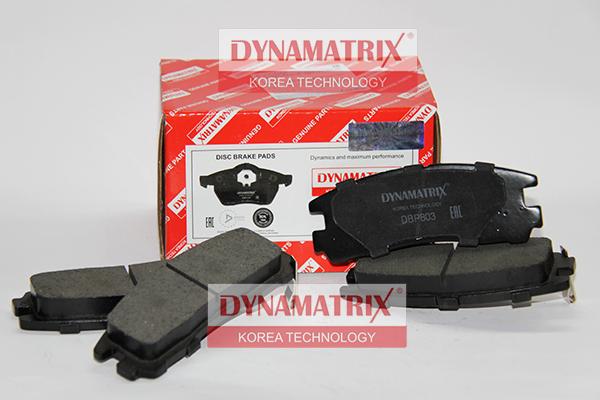 Dynamatrix DBP803 - Комплект спирачно феродо, дискови спирачки vvparts.bg