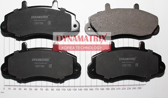 Dynamatrix DBP700 - Комплект спирачно феродо, дискови спирачки vvparts.bg