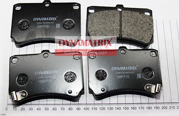 Dynamatrix DBP715 - Комплект спирачно феродо, дискови спирачки vvparts.bg