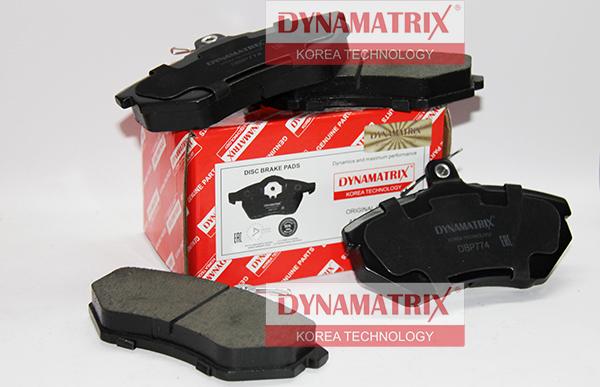 Dynamatrix DBP774 - Комплект спирачно феродо, дискови спирачки vvparts.bg