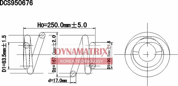 Dynamatrix DCS950676 - Пружина за ходовата част vvparts.bg