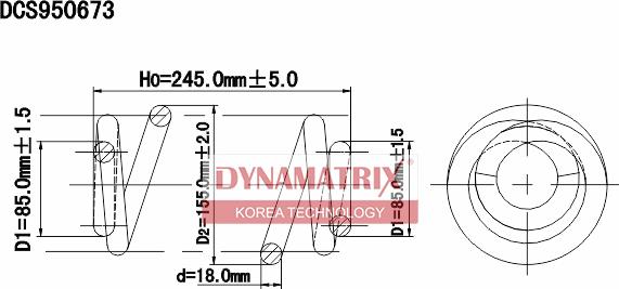 Dynamatrix DCS950673 - Пружина за ходовата част vvparts.bg