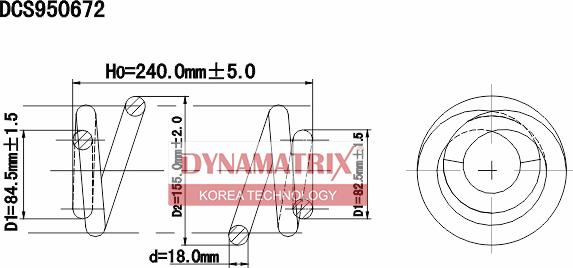 Dynamatrix DCS950672 - Пружина за ходовата част vvparts.bg