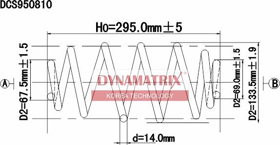 Dynamatrix DCS950810 - Пружина за ходовата част vvparts.bg