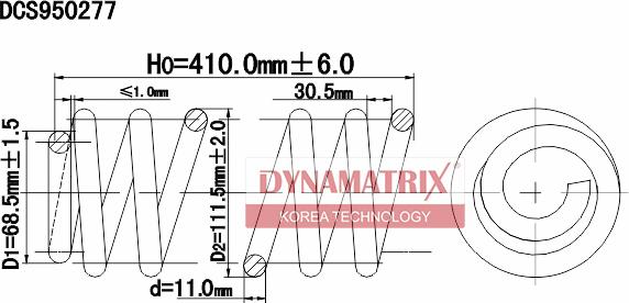 Dynamatrix DCS950277 - Пружина за ходовата част vvparts.bg