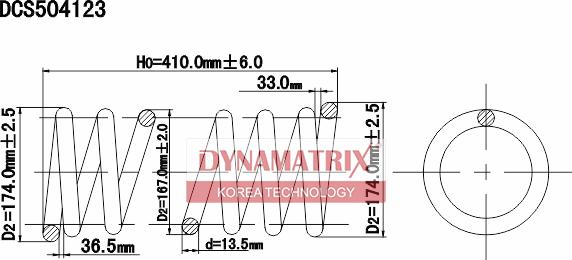 Dynamatrix DCS504123 - Пружина за ходовата част vvparts.bg