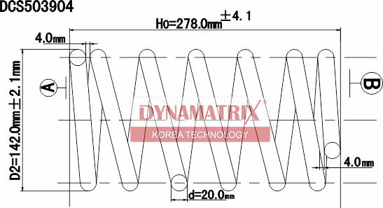 Dynamatrix DCS503904 - Пружина за ходовата част vvparts.bg