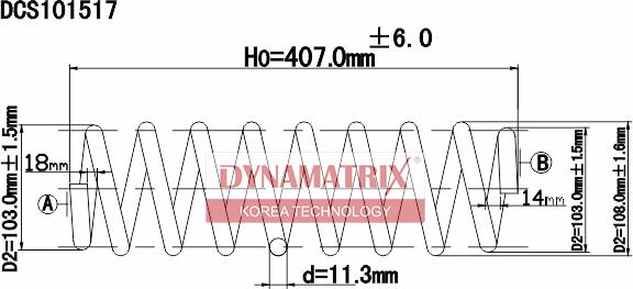 Dynamatrix DCS101517 - Пружина за ходовата част vvparts.bg