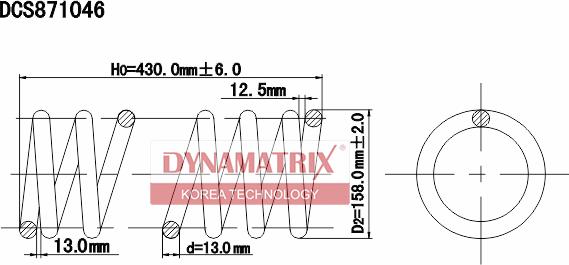 Dynamatrix DCS871046 - Пружина за ходовата част vvparts.bg