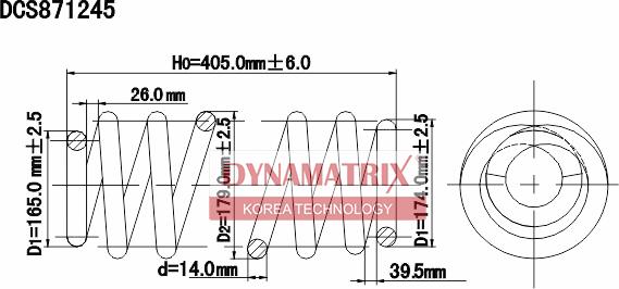 Dynamatrix DCS871245 - Пружина за ходовата част vvparts.bg