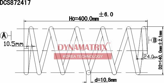 Dynamatrix DCS872417 - Пружина за ходовата част vvparts.bg