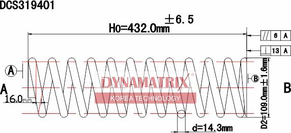 Dynamatrix DCS319401 - Пружина за ходовата част vvparts.bg