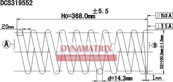 Dynamatrix DCS319552 - Пружина за ходовата част vvparts.bg