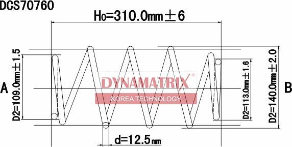 Dynamatrix DCS70760 - Пружина за ходовата част vvparts.bg