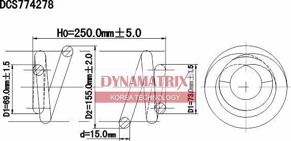 Dynamatrix DCS774278 - Пружина за ходовата част vvparts.bg