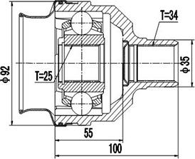 Dynamatrix DCV644005 - Каре комплект, полуоска vvparts.bg