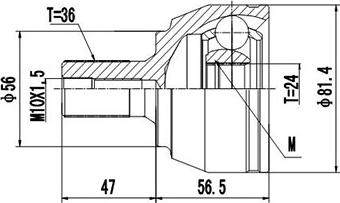 Dynamatrix DCV899129 - Каре комплект, полуоска vvparts.bg