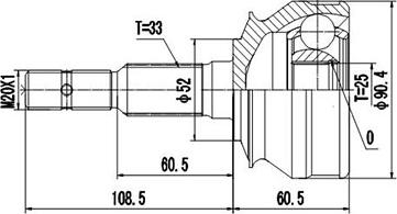 Dynamatrix DCV899205 - Каре комплект, полуоска vvparts.bg