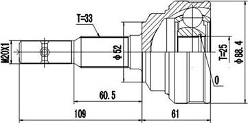 Dynamatrix DCV844049 - Каре комплект, полуоска vvparts.bg